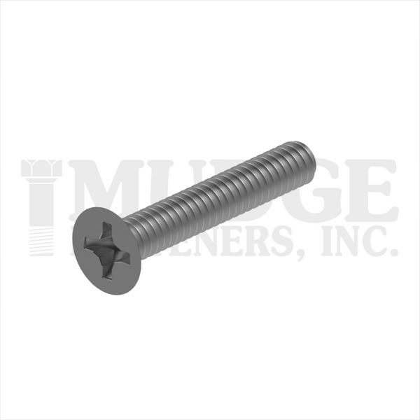 DIN965M06012SSP M6 X 12MM PHIL FLAT MACH SCREW STAINLESS W/NYLON PATCH